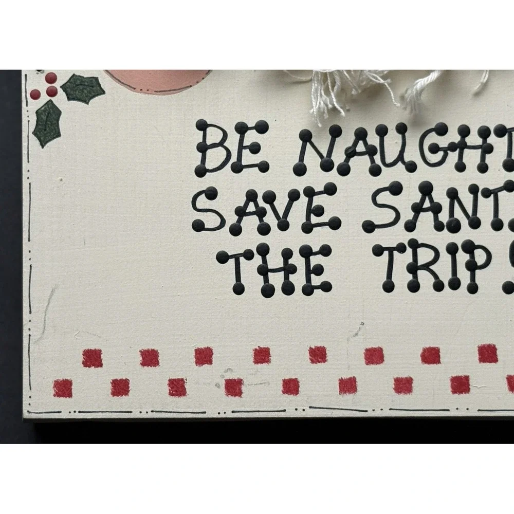 Handmade Hanging Wooden Christmas Sign 